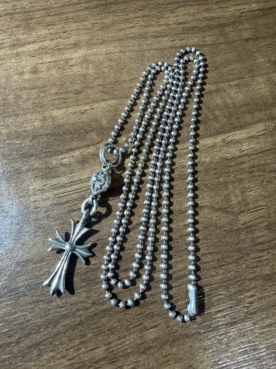 クロムハーツ 1B TNY CH CRS/1ボールタイニーCHクロス ネックレス インボイス/レシート付き