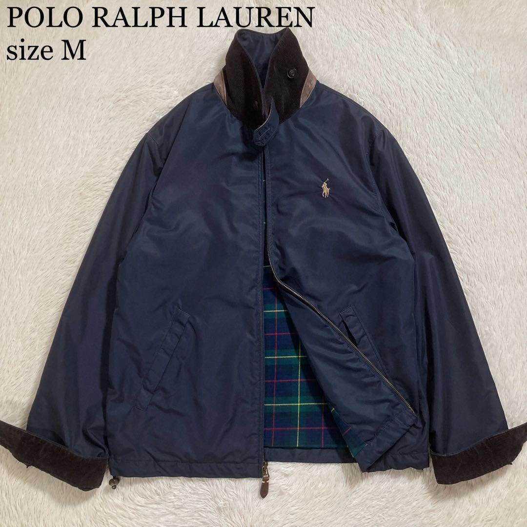 美品 POLO RALPH LAUREN ポロラルフローレン ドリズラージャケット ブルゾン ポニーロゴ 一部コーデュロイ