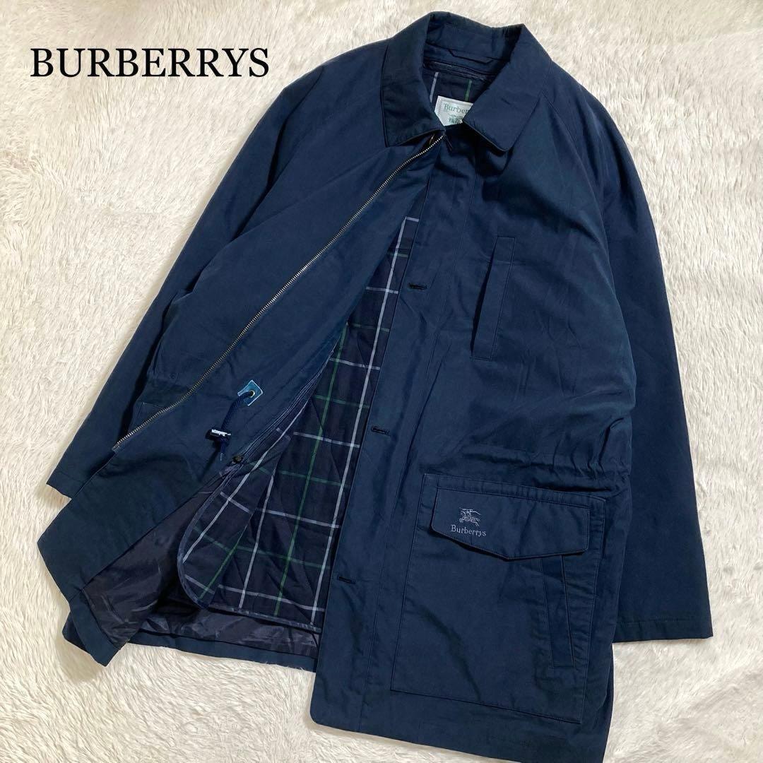 美品 BURBERRYS バーバリーズ 2WAY ハーフコート ホースロゴ ノバチェック コットン