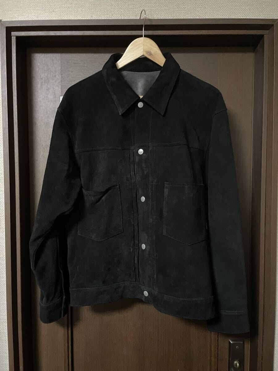 ネイバーフッド スウェードジャケット　SUEDE JKT 黒　レザー　スエード　neighborhood 2nd トラッカージャケット ブラック L