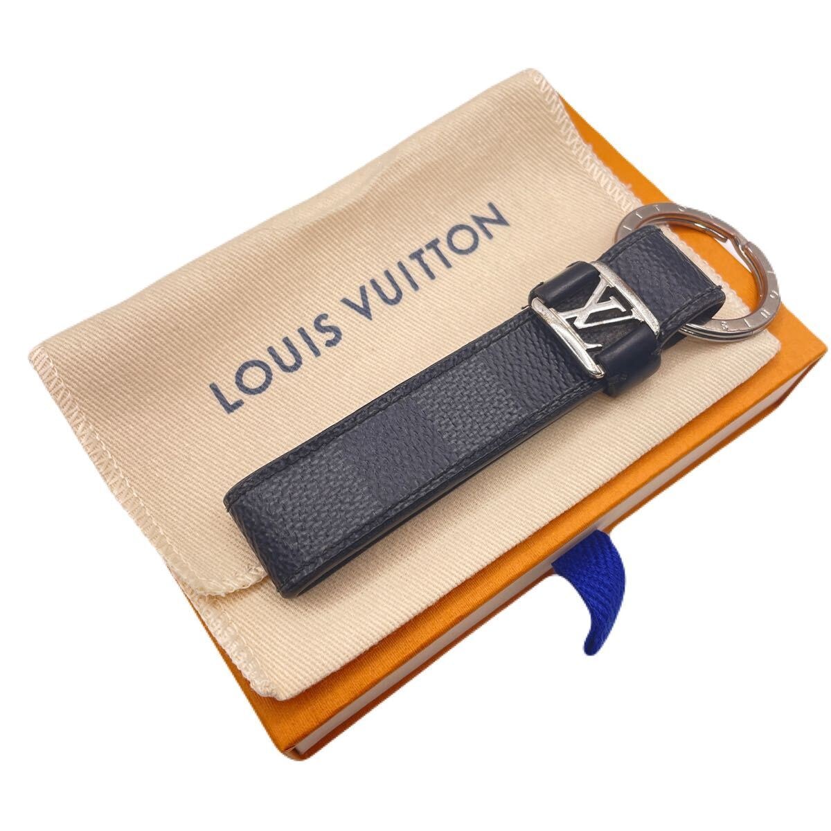 ルイヴィトン LV ドラゴンヌ ダミエグラフィット キーホルダー キーリング 黒 LOUIS VUITTON