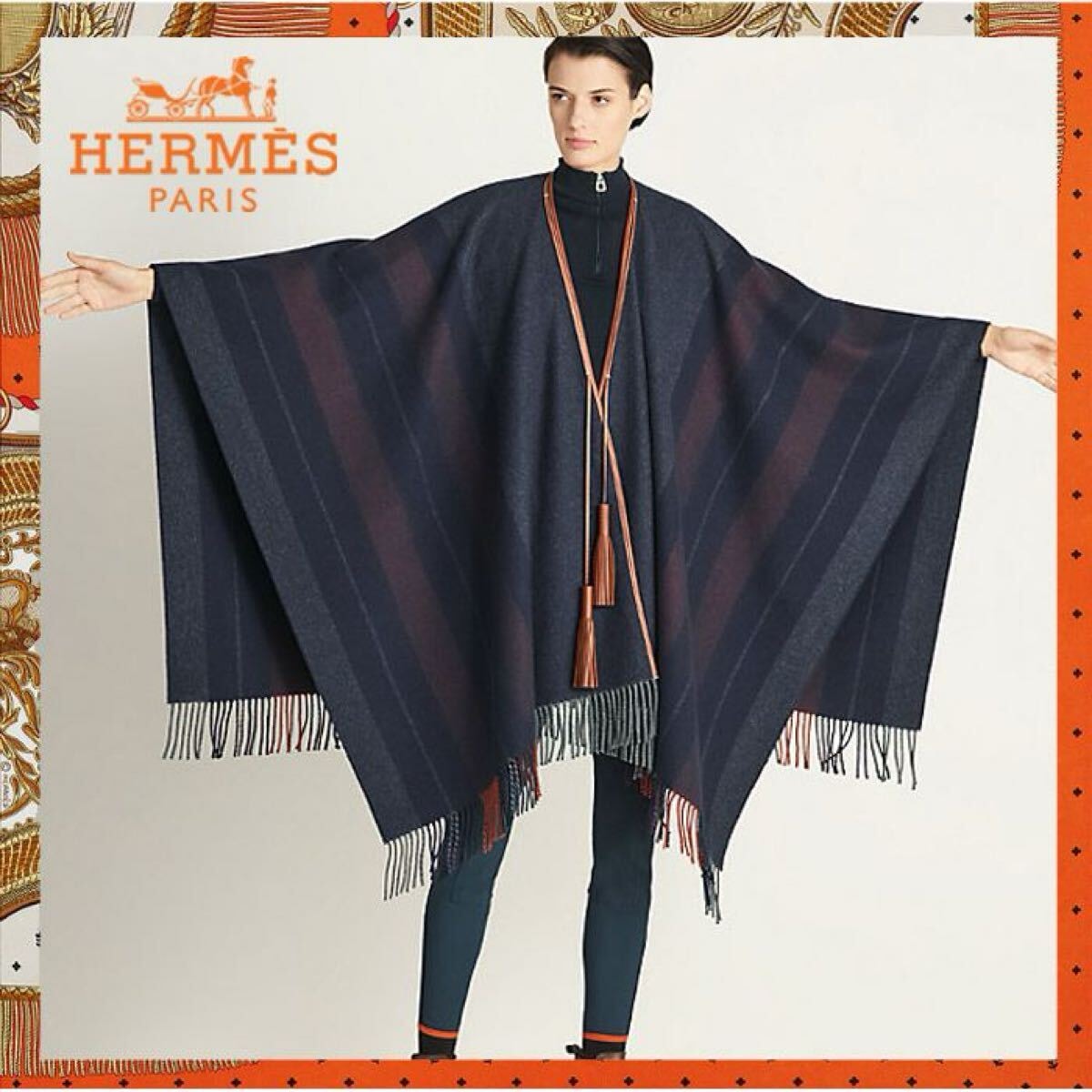 新品・未使用(ワケあり)】【新品未使用 箱あり】HERMES ポンチョ