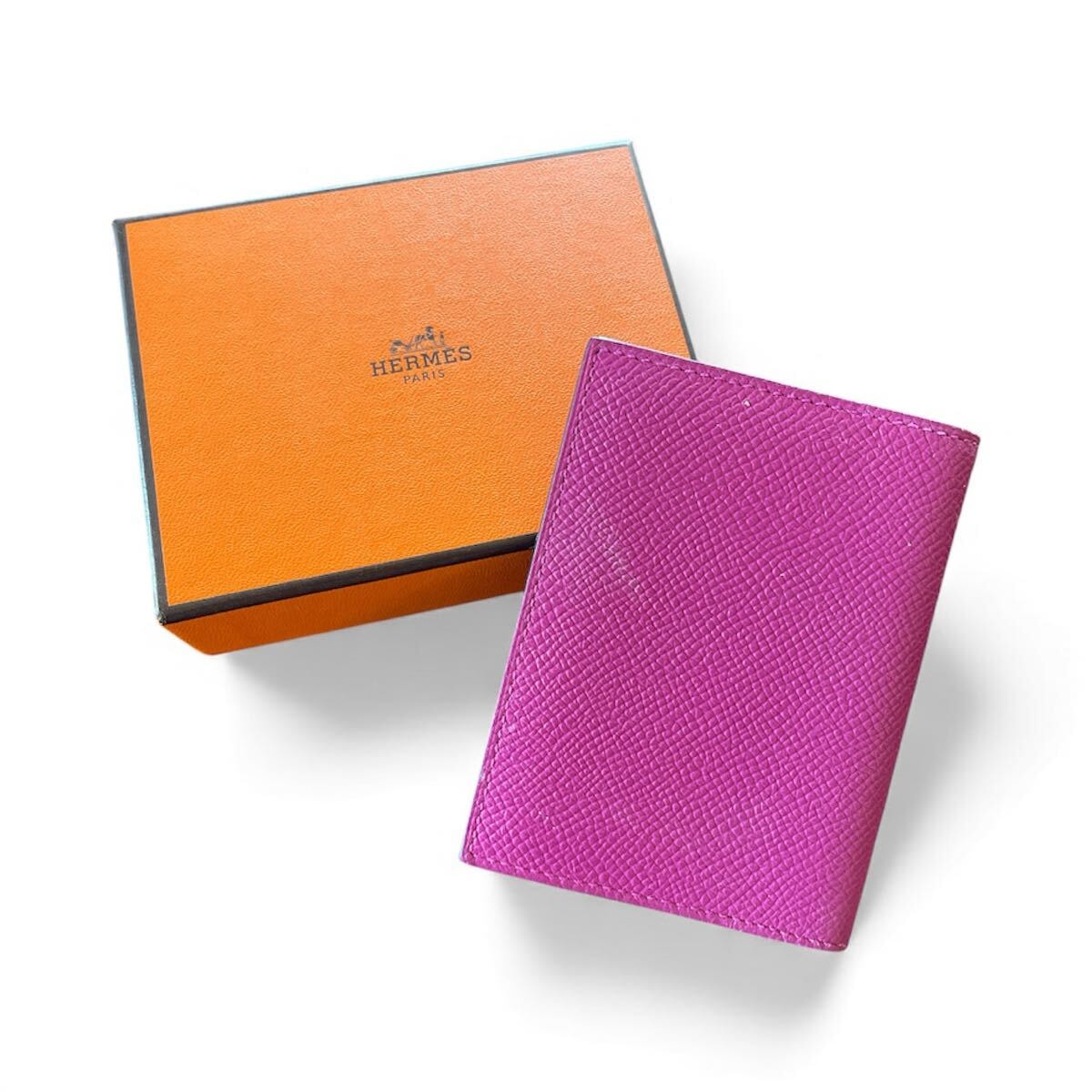エルメス HERMES レザー 手帳カバーアジェンダピンク カードケース 名刺入れ