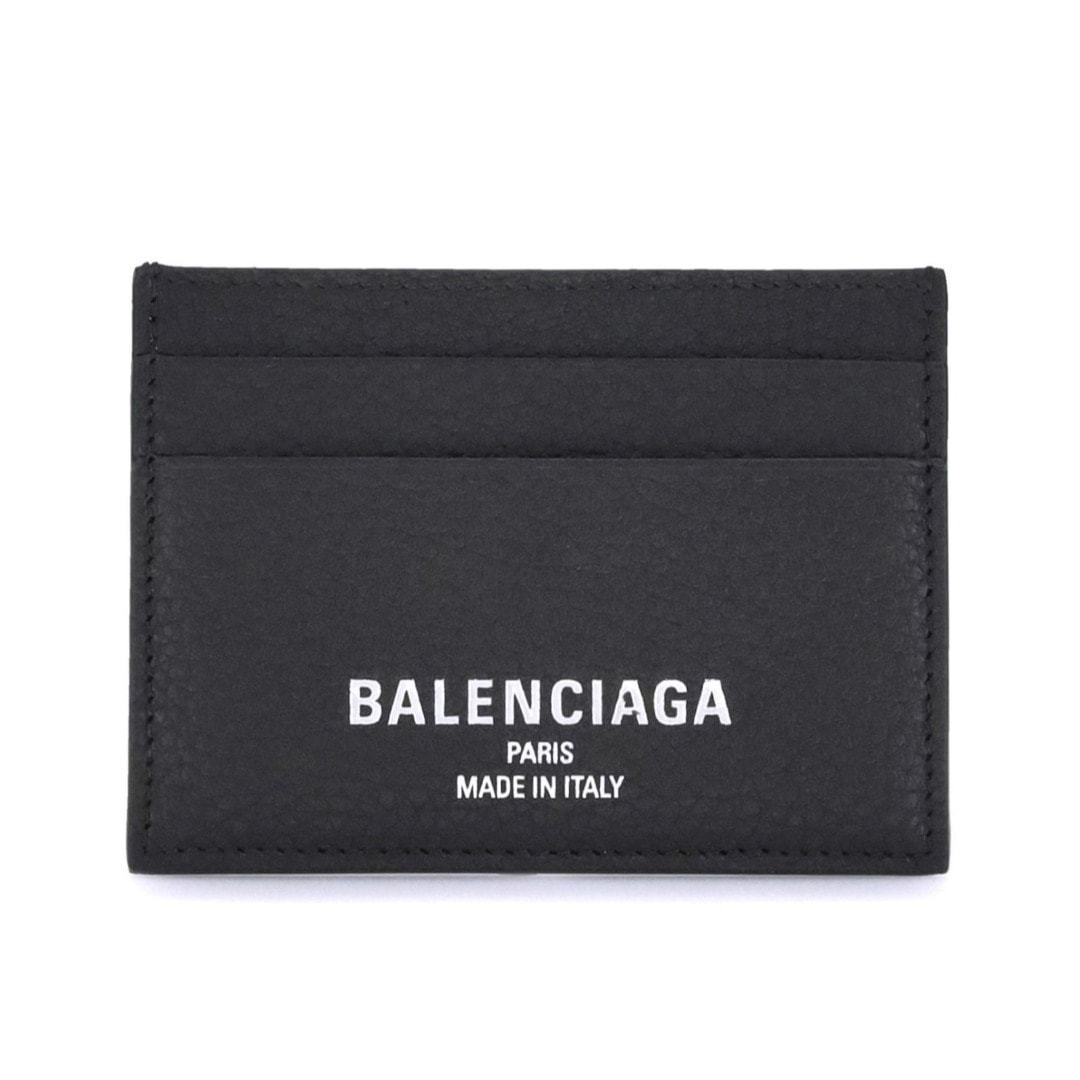 BALENCIAGA ロゴプリント グレインレザー カードホルダー AW25
