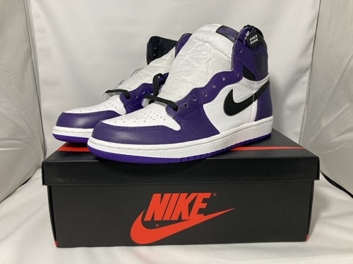 ナイキ エアジョーダン1 レトロ ハイ OG "コートパープル ホワイト/ブラック" (2020)