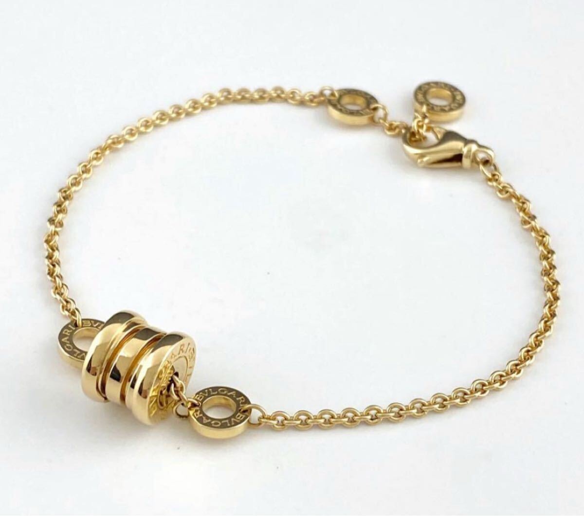 ブルガリ ビー ゼロワン ミニ ブレスレット YG 腕輪 ブレスレット 750