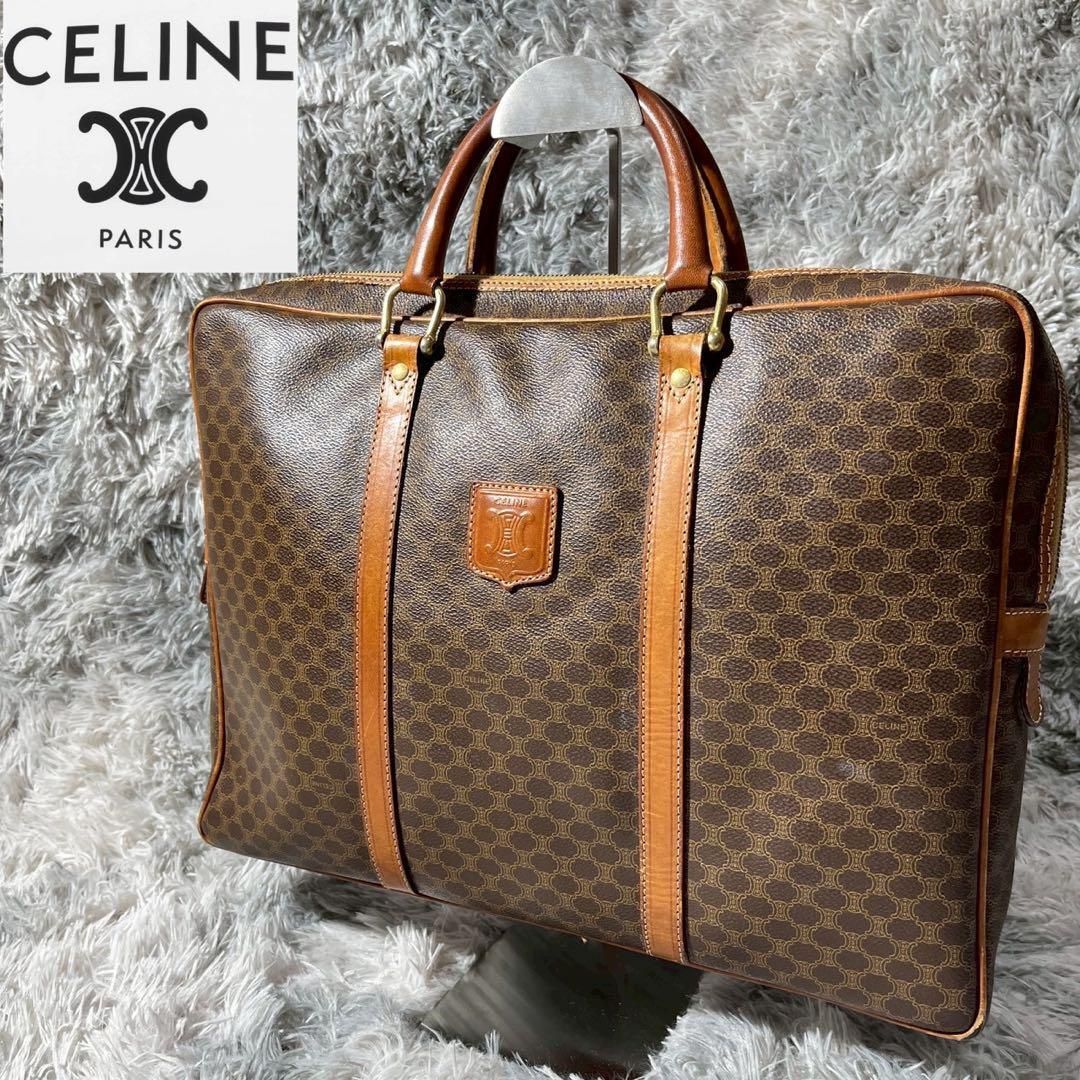 [大人気]　セリーヌ　CELINE　ビジネスバッグ　総柄　マカダム柄　トリオンフ