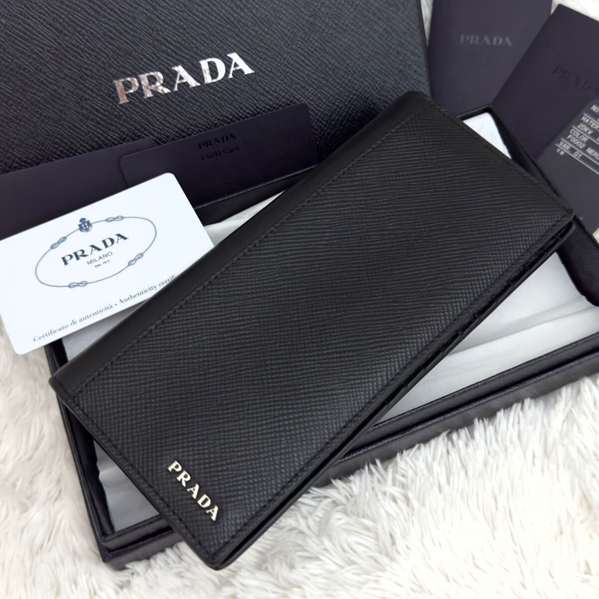 極上美品⭐️RFID搭載 PRADA プラダ ヴィッテログレイン ブラック レザー 三越伊勢丹 | PRADA/プラダ_Men通販 | プラダ クロス ヴィッテロ