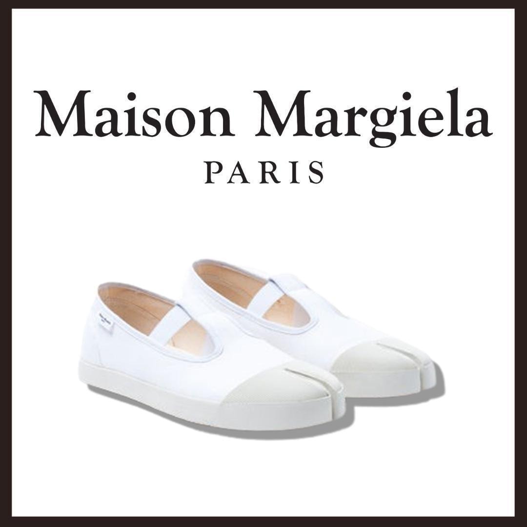 ●○新品 未使用 メゾンマルジェラ デッキタビ ボートシューズ ホワイト28cm相当 【Maison Margiela】 tabi 足袋スニーカー○●