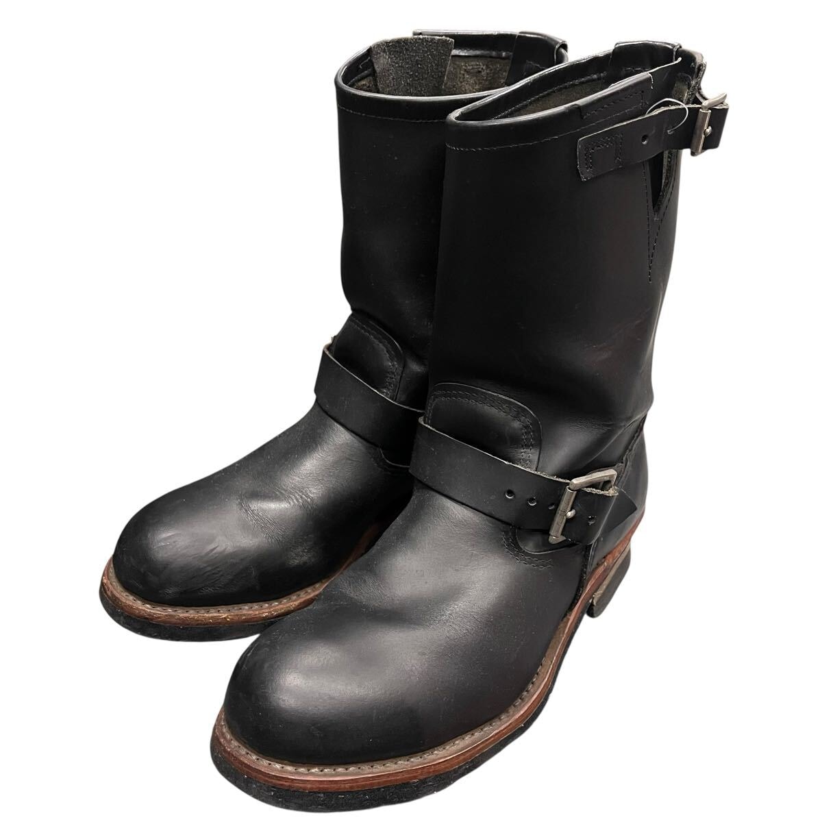 RED WING/2268/エンジニアブーツ/9D/ブラック/レッドウィング/レザー