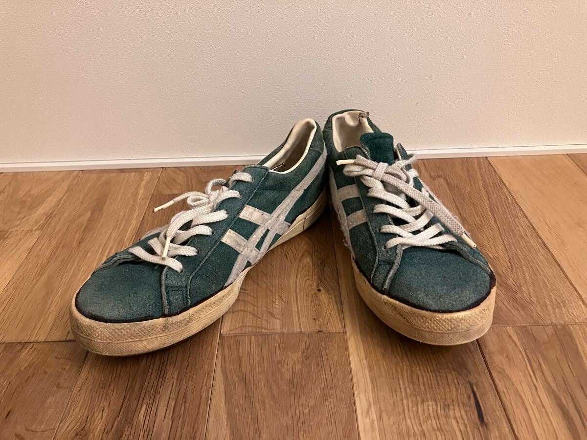 ヴィンテージ オリジナル Onitsuka TIGER 25㎝ オニツカタイガー 緑 グリーン スウェード スニーカー made in Japan