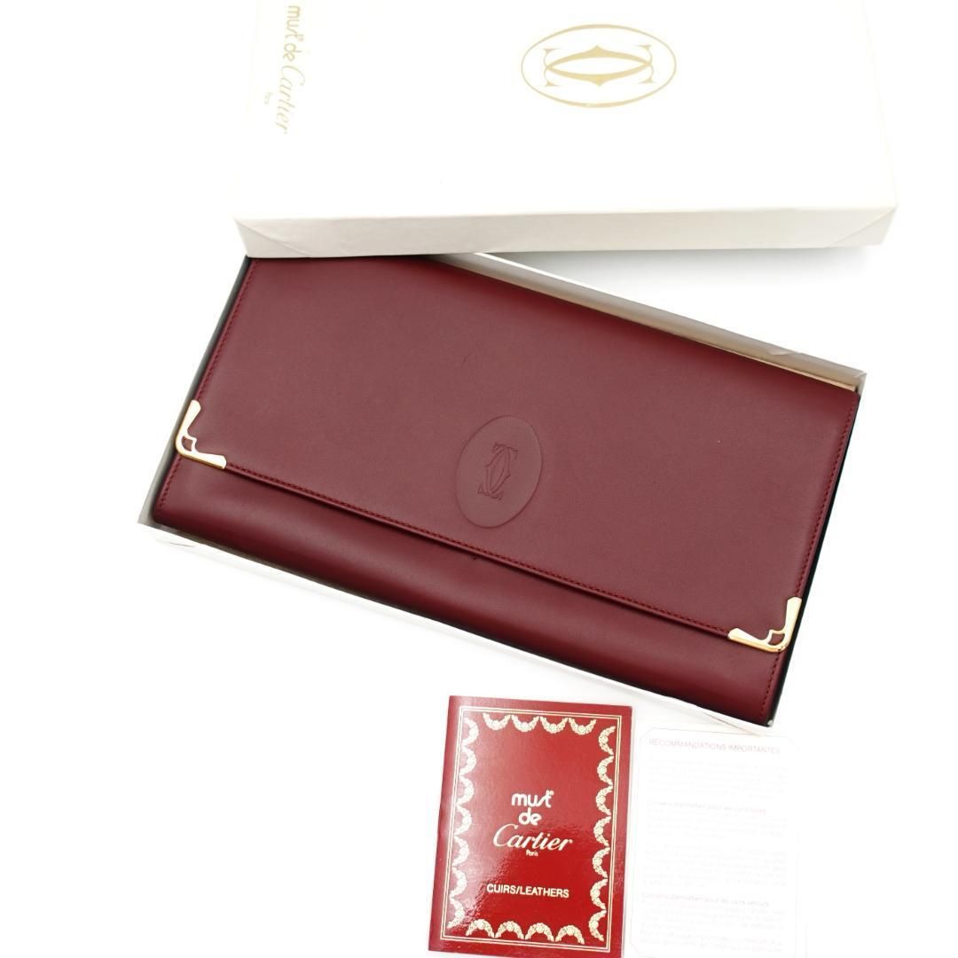 未使用 Cartier カルティエ マストライン クラッチバッグ セカンドバッグ ボルドー レディース メンズ パシャ