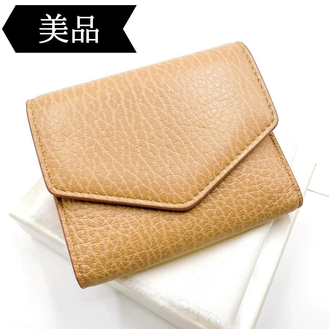 ◇メゾンマルジェラ◇レザー/4ステッチ/三つ折り財布/ウォレット