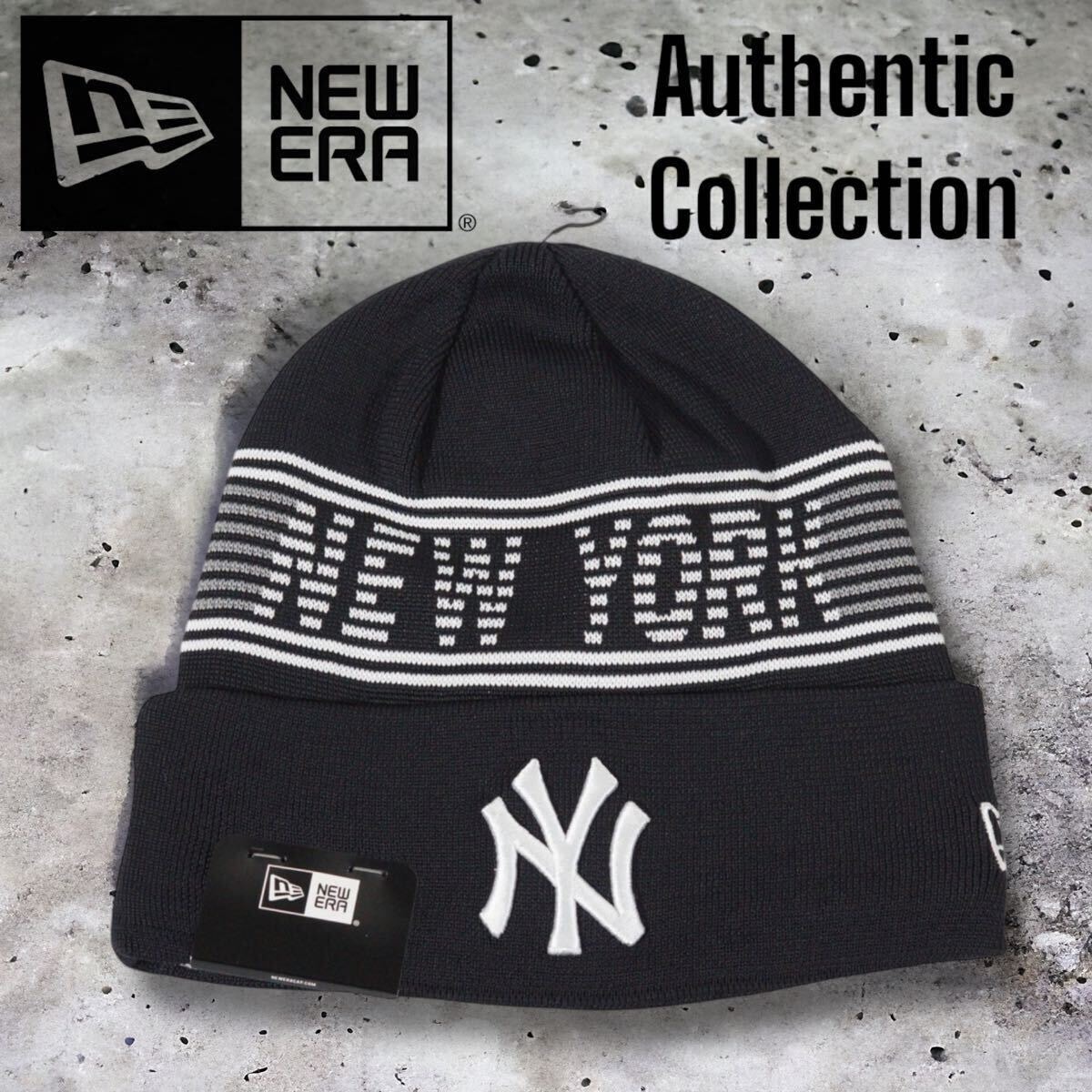 ◆選手着用モデル◆NEWERA New York Yankees Authentic beanie ヤンキース　ビーニー　ニットキャップ　ニット帽　日本未発売