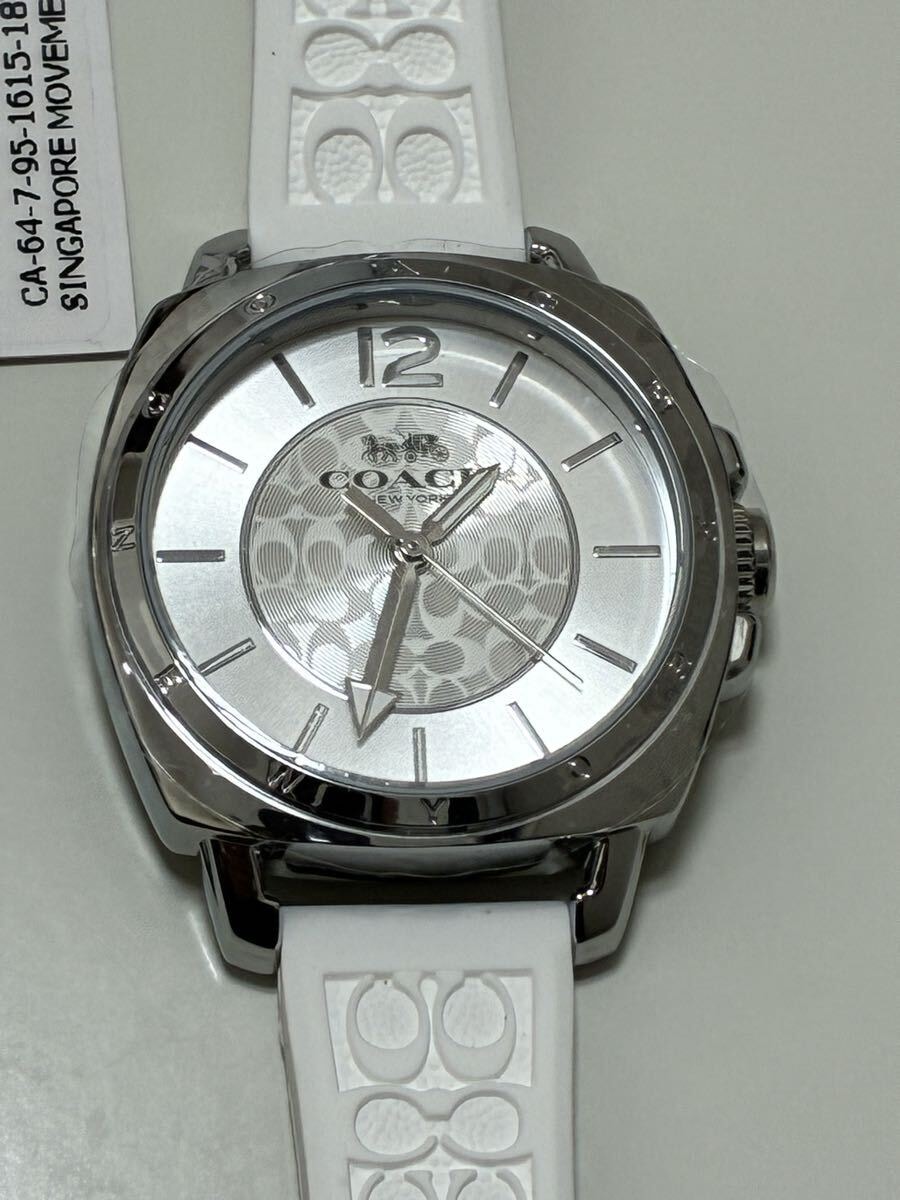 【未使用品】COACH コーチ 腕時計 クオーツ ホワイト 箱付き 動作確認済み BOYFRIEND 1450 3146