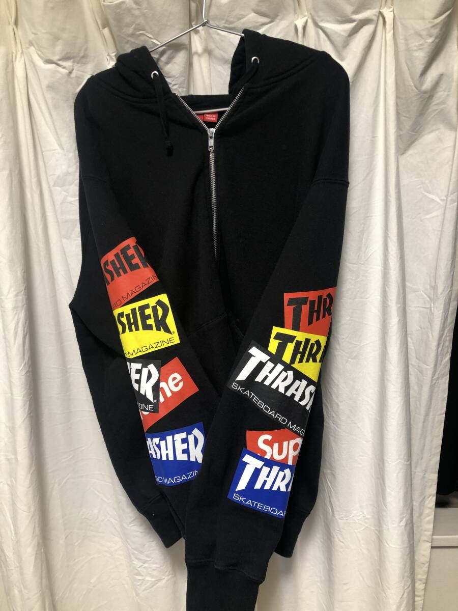 Supreme / Thrasher® Multi Logo Zip Up Hooded Sweatshirt 