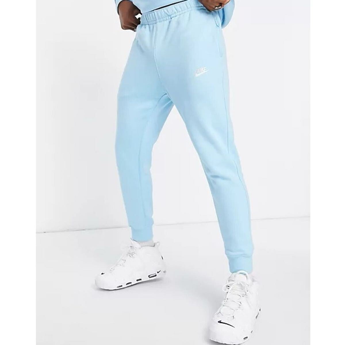 希少 Nike ナイキ Club Cuffed クラブ カフ スウェットパンツ ジョガーパンツ L ライトブルー 日本未発売カラー