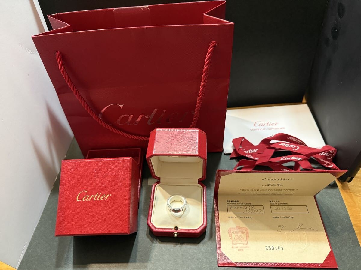 Cartier Love Ring カルティエ ラブリング 指輪 サイズ59(19号) クラッシック プラチナ モデル正規品 製品保証書 ケース ショッパー等完備