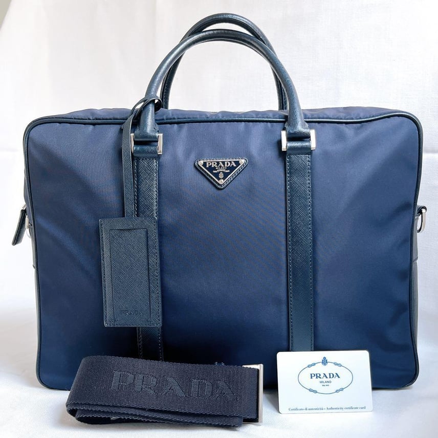 B (目立った傷や汚れなし)】美品 プラダ ビジネスバッグ 2VE661 2way B (目立った傷や汚れなし)】美品 プラダ ビジネスバッグ 2VE661 2way