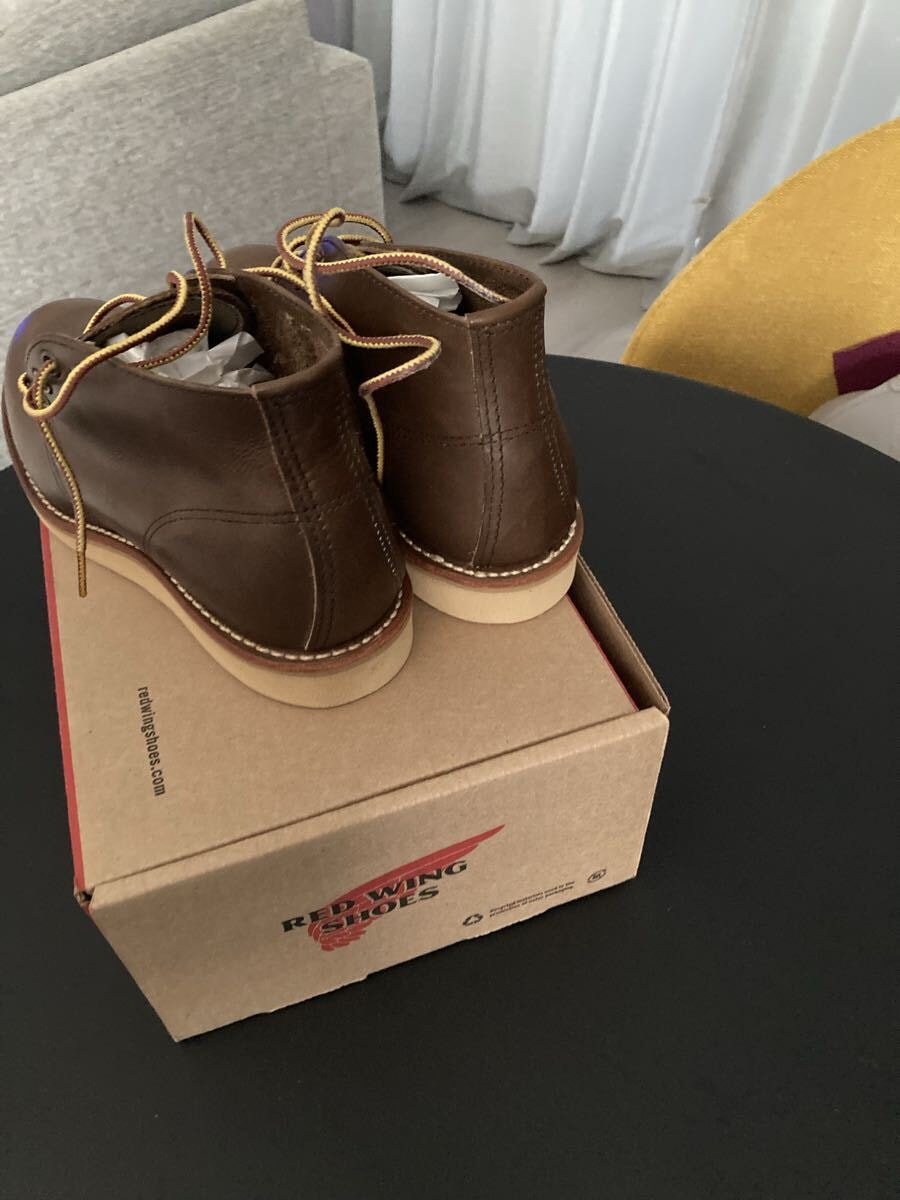 RED WING SHOES レッドウィング ブラウン レザーブーツ 未使用品　8596 7 1/2 CHUKKA DARK CHOCOLATE 
