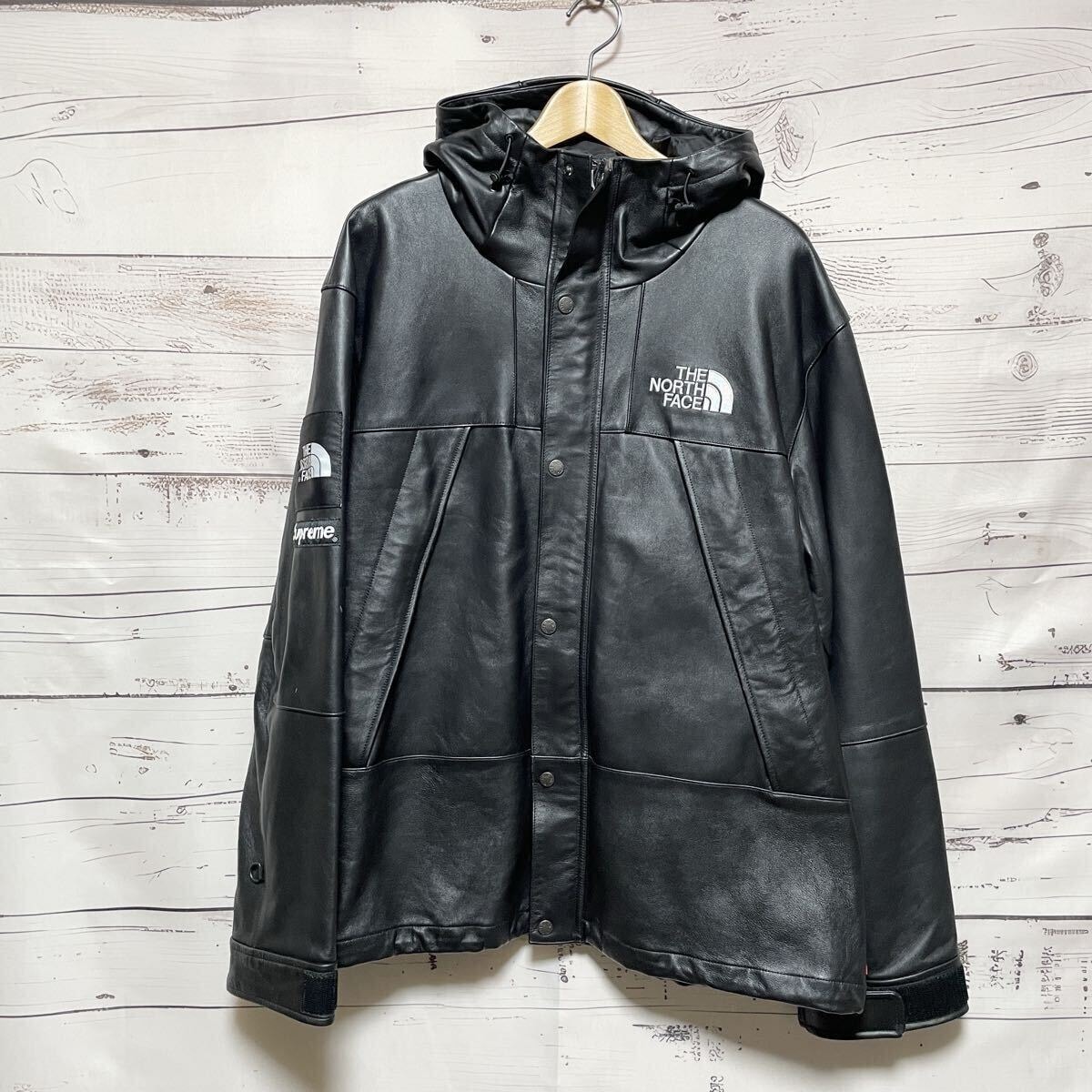 【鑑定料無料】XL 本革　SupremeThe North Face leather Mountain Jacket シュプリーム ノースフェイス　レザー　マウンテンパーカー