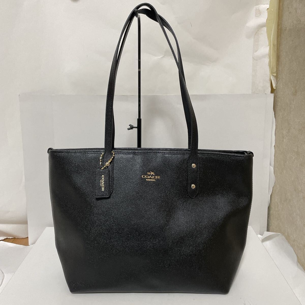 COACH コーチ シティ ジップ トートバッグ F58846 ブラック 中古