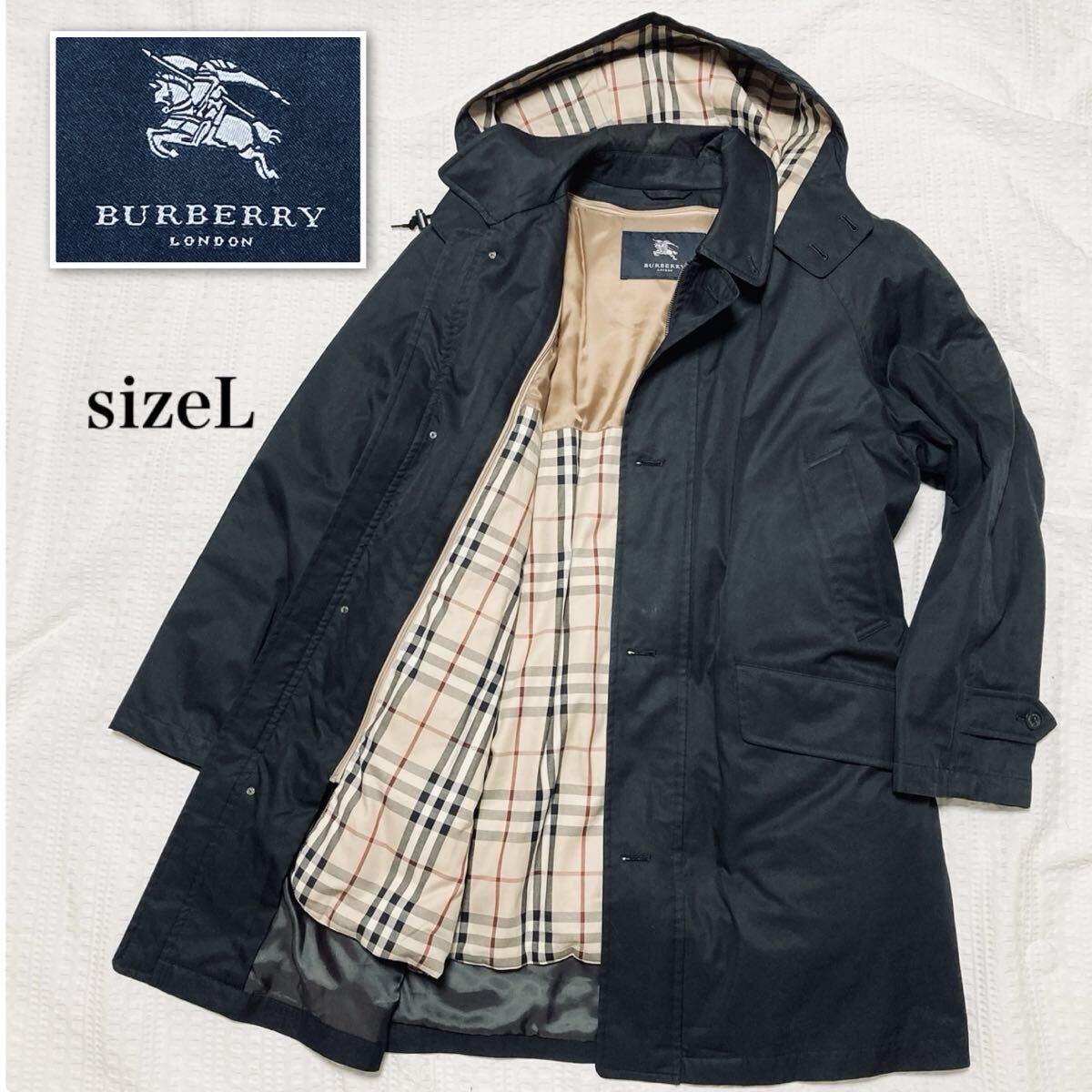 美品 バーバリーロンドン 1527 ナイロン トレンチコート ノバチェック 中綿 ☆ BURBERRY LONDON トレンチコートライナー付ノバチェック 【公式通販】