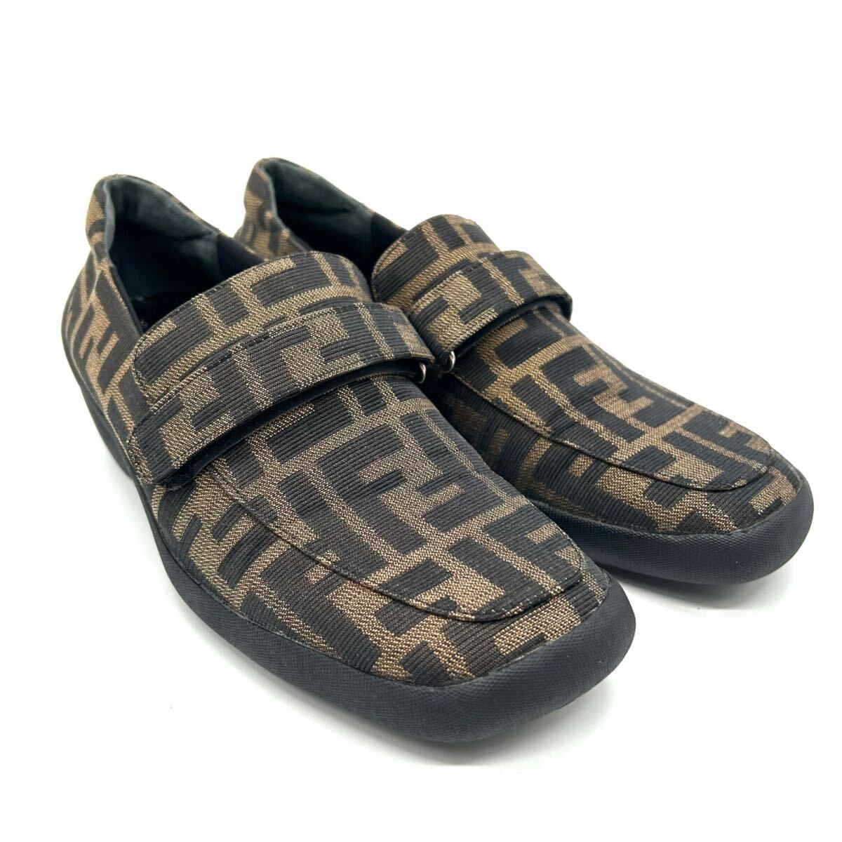 FENDI フェンディ ズッカ　パンプス　スニーカー　ローファー　キャンバス　FF logo #36 シューズ　shoes 23cm ladies レディース ブラック