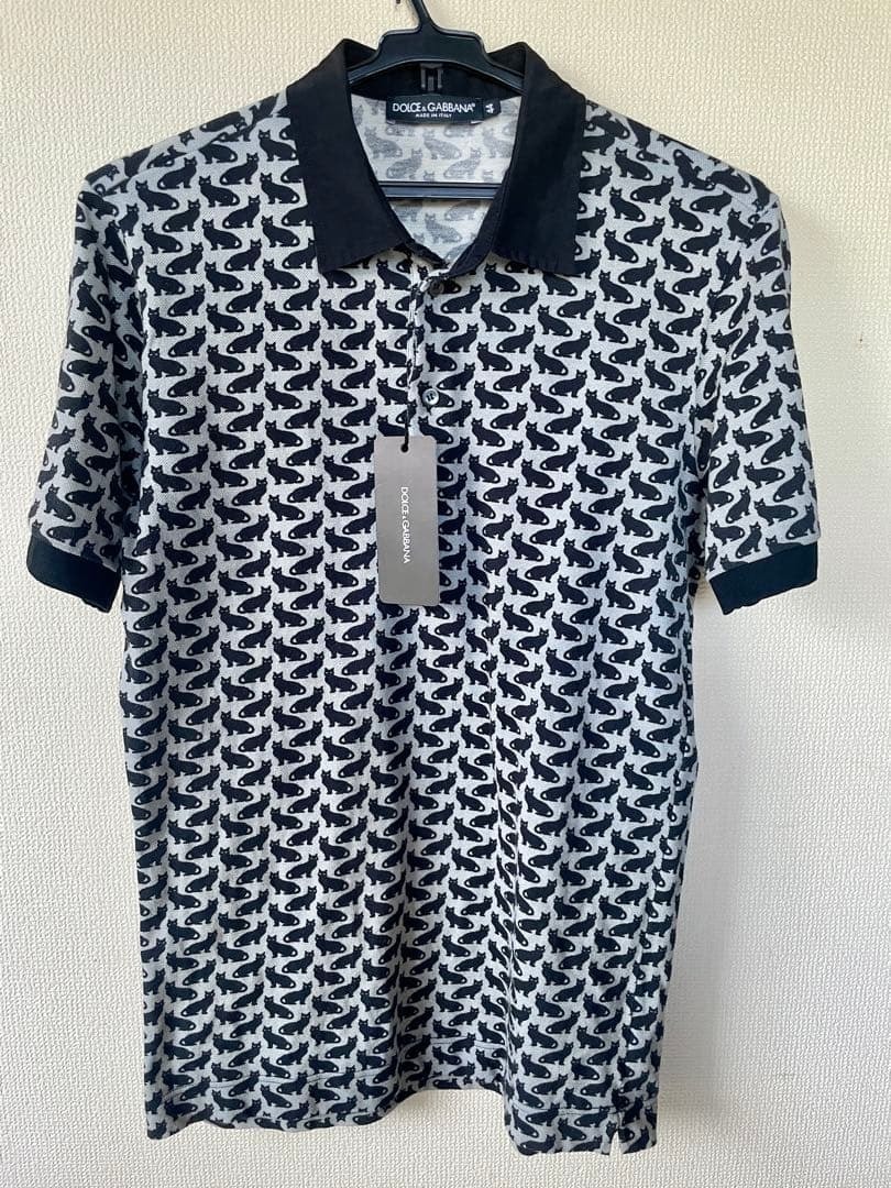 【新品・激レア】Dolce & Gabbana 猫柄 ポロ