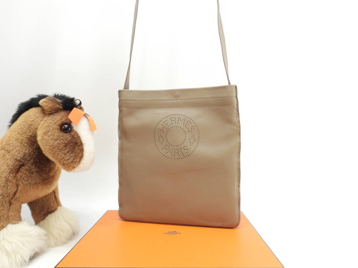 エルメス クルードセル アニューミロ エトープ ポシェット クロスボディバッグ 美品@□N 3