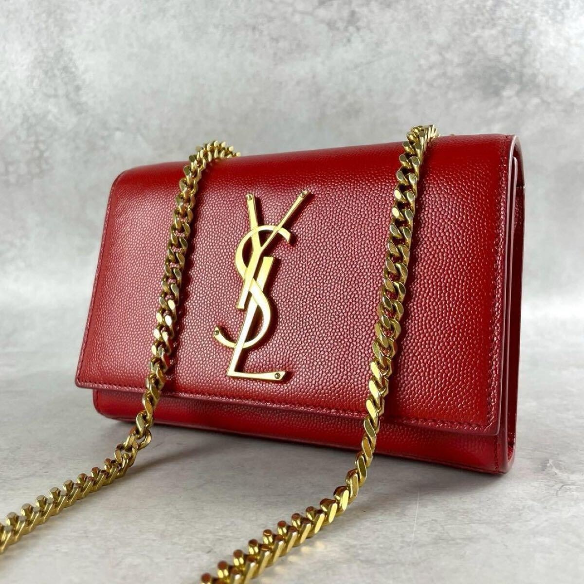 ★3日以内返品可★ 極美品 SAINT LAURENT サンローラン ミックスマトラッセ ラムスキン エンベロープ ミディアム 600185 2wayショルダーバッグ ブラック ラムスキン レディース SAINT LAURENT - ☆3日以内返品可☆ 極美品 SAINT LAURENT サン