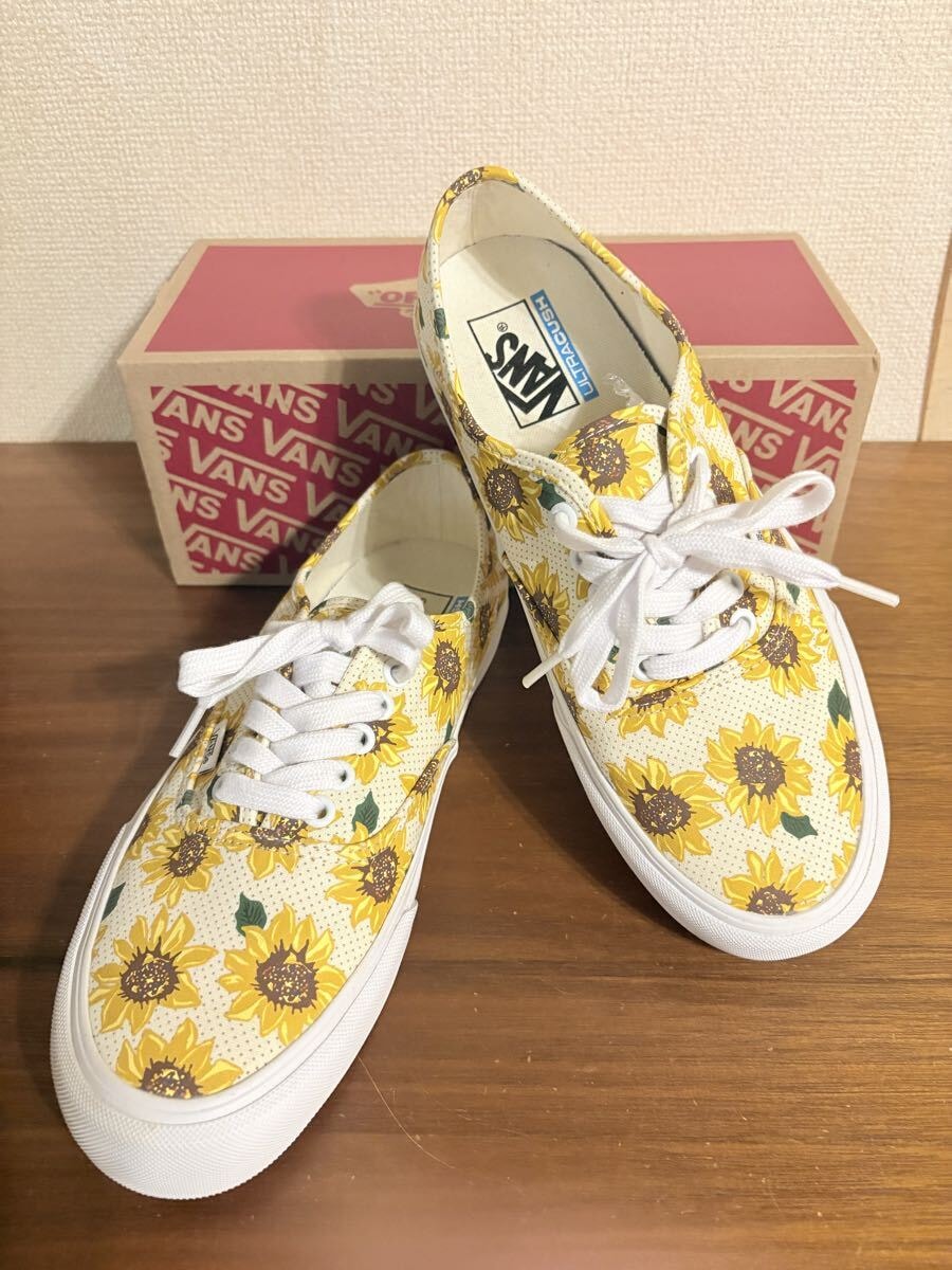 送料無料◆VANS バンズ AUTHENTIC SF オーセンティックSF Sunflower ひまわり柄 26.5cm 未使用