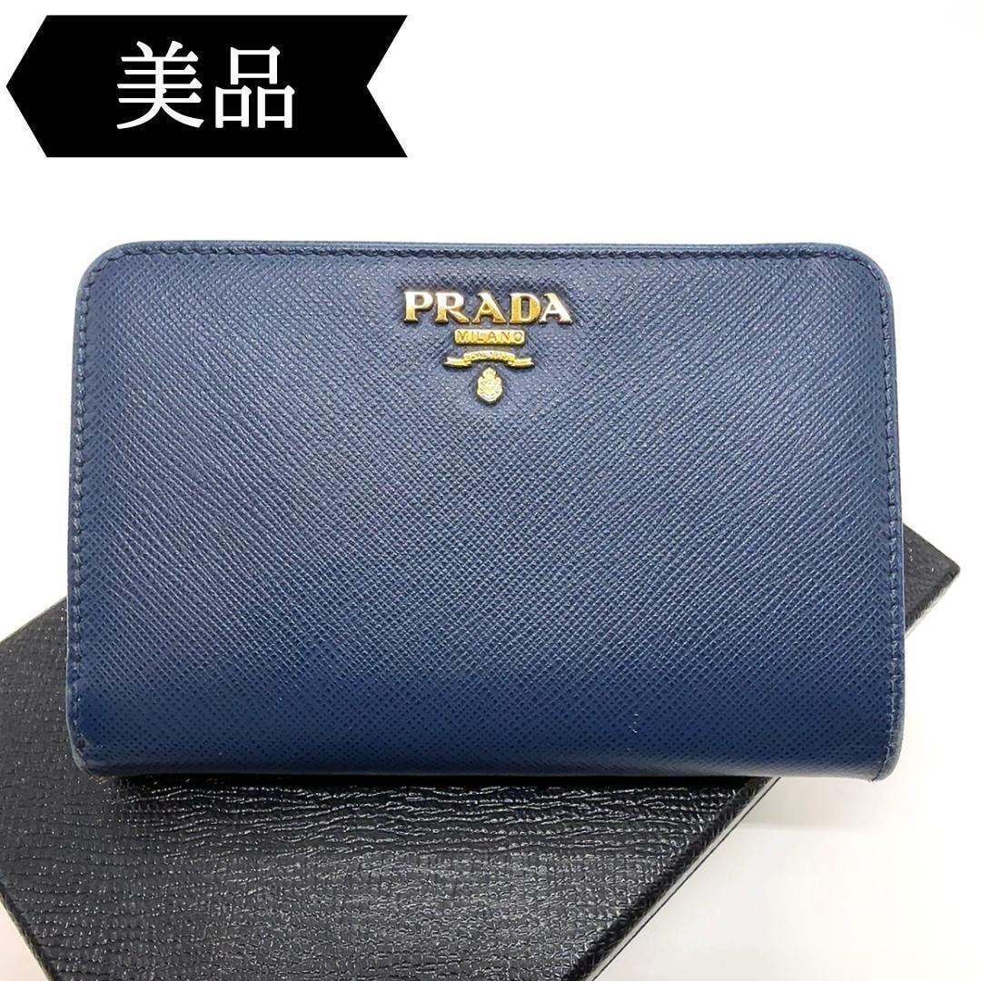 ◇プラダ◇1ML225/サフィアーノ/コンパクトウォレット/二つ折り/財布