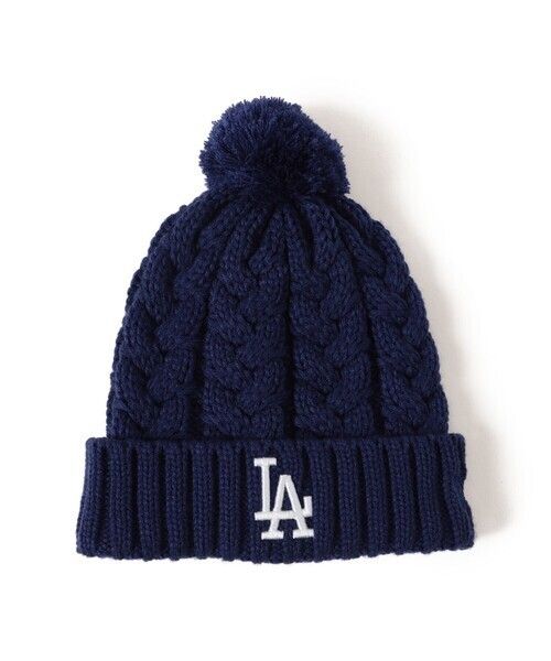 Big Pon-Pon Knit Cap NEW ERA×BEAMS ネイビー