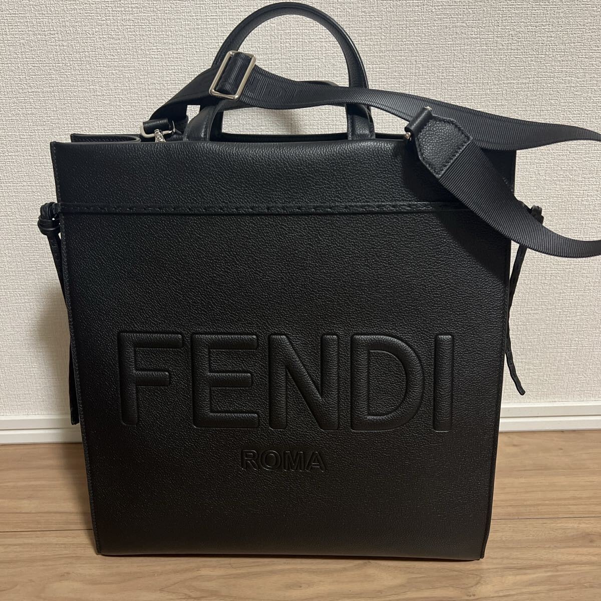 FENDI フェンディ ビジネスバック ハンドバック レザー ブラック FENDI（フェンディ） ビジネスバッグ 書類バッグ 通勤バッグ 7VA406