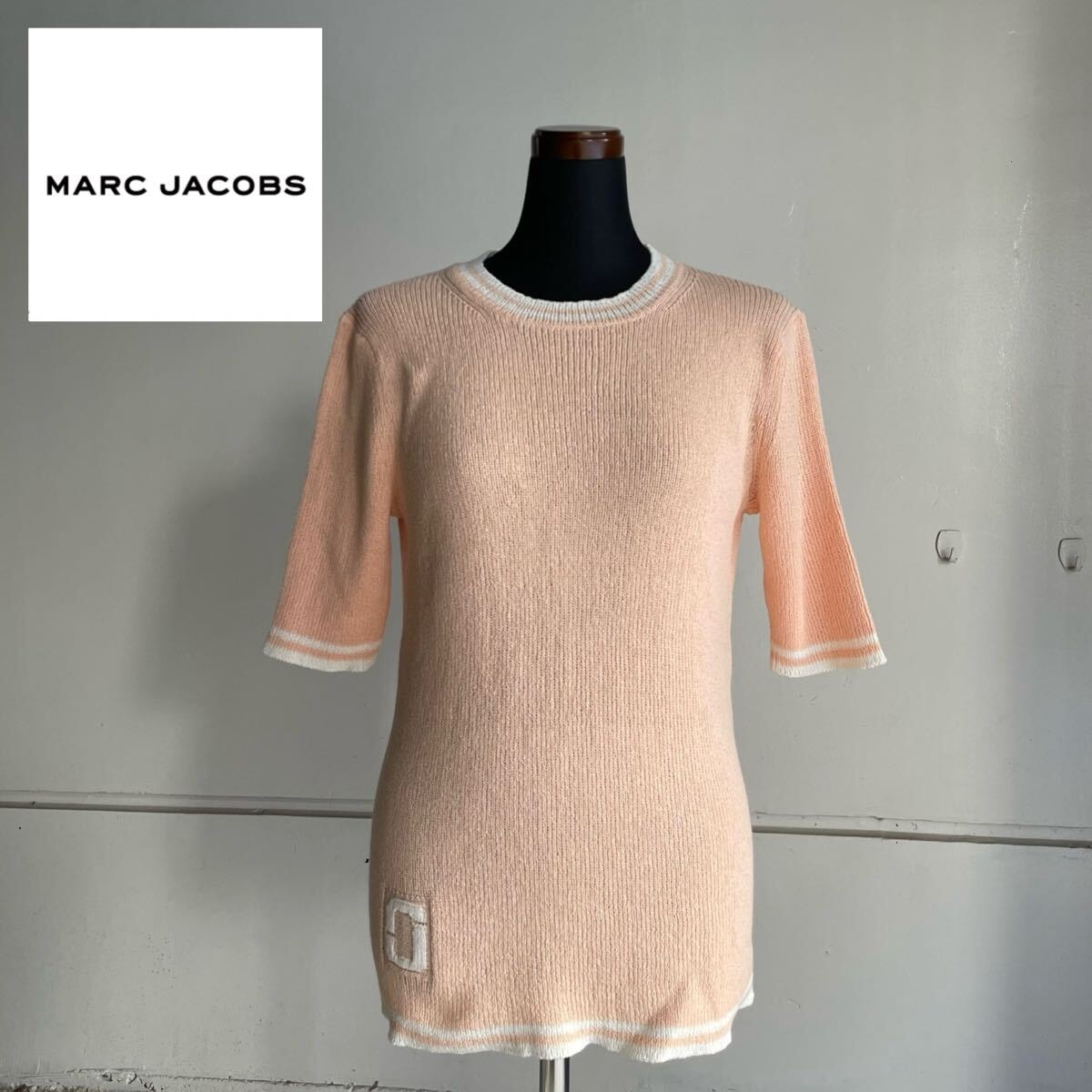 【新品未使用】MARC JACOBS マークジェイコブス 畦編み 五分袖ニットB