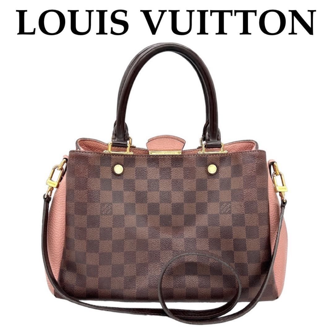 【大特価!!】LOUIS VUITTON ルイヴィトン ダミエ ブリタニー ショルダーバッグ ハンドバッグ マグノリア ブラウン 夏 海 キャンプ■
