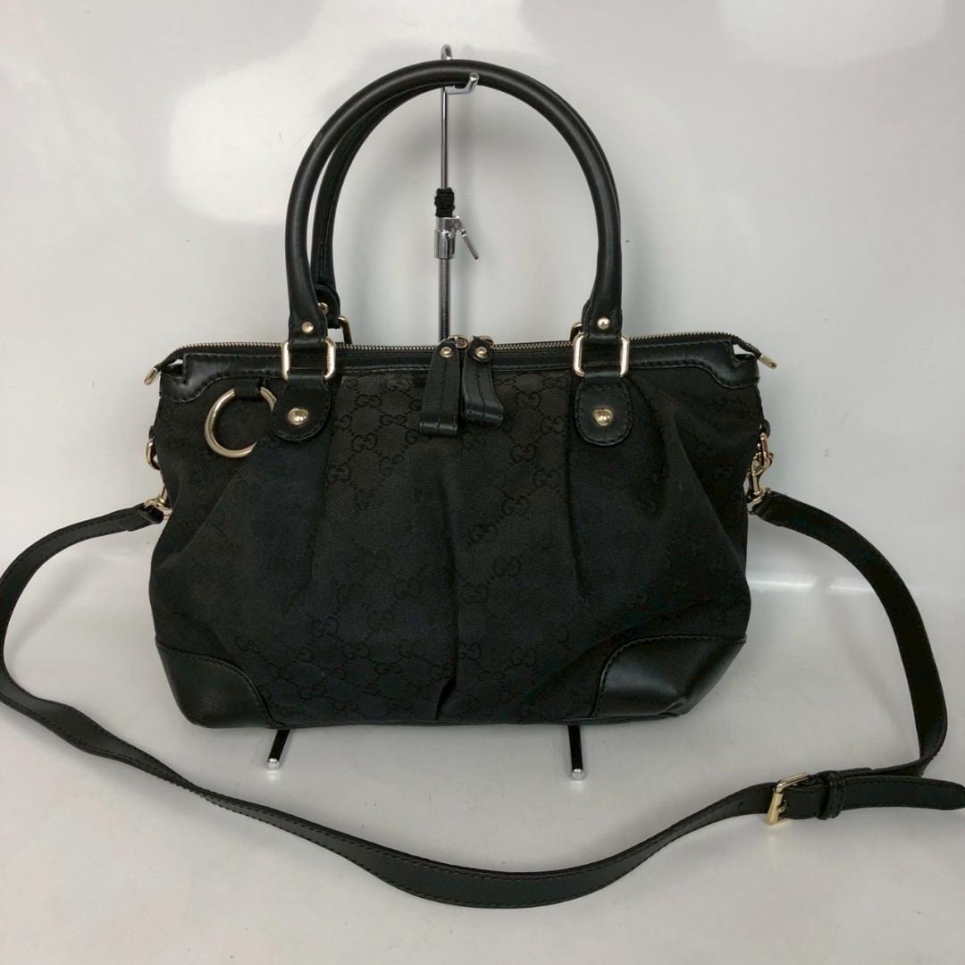 B (目立った傷や汚れなし)】美品 GUCCI グッチ ブラック 黒 GG