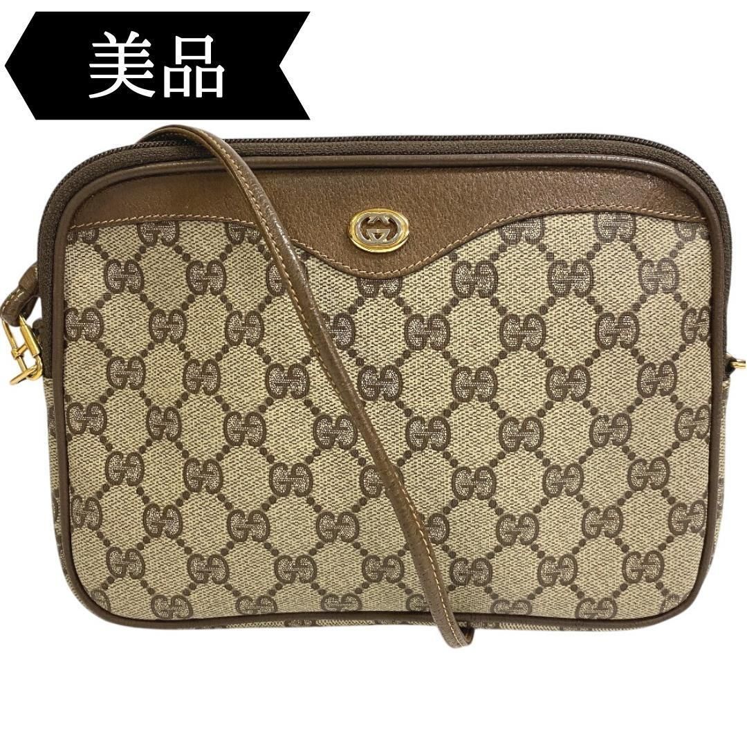 ◇グッチ◇オールドグッチ/GG/ショルダーバッグ/PVC×レザー/068