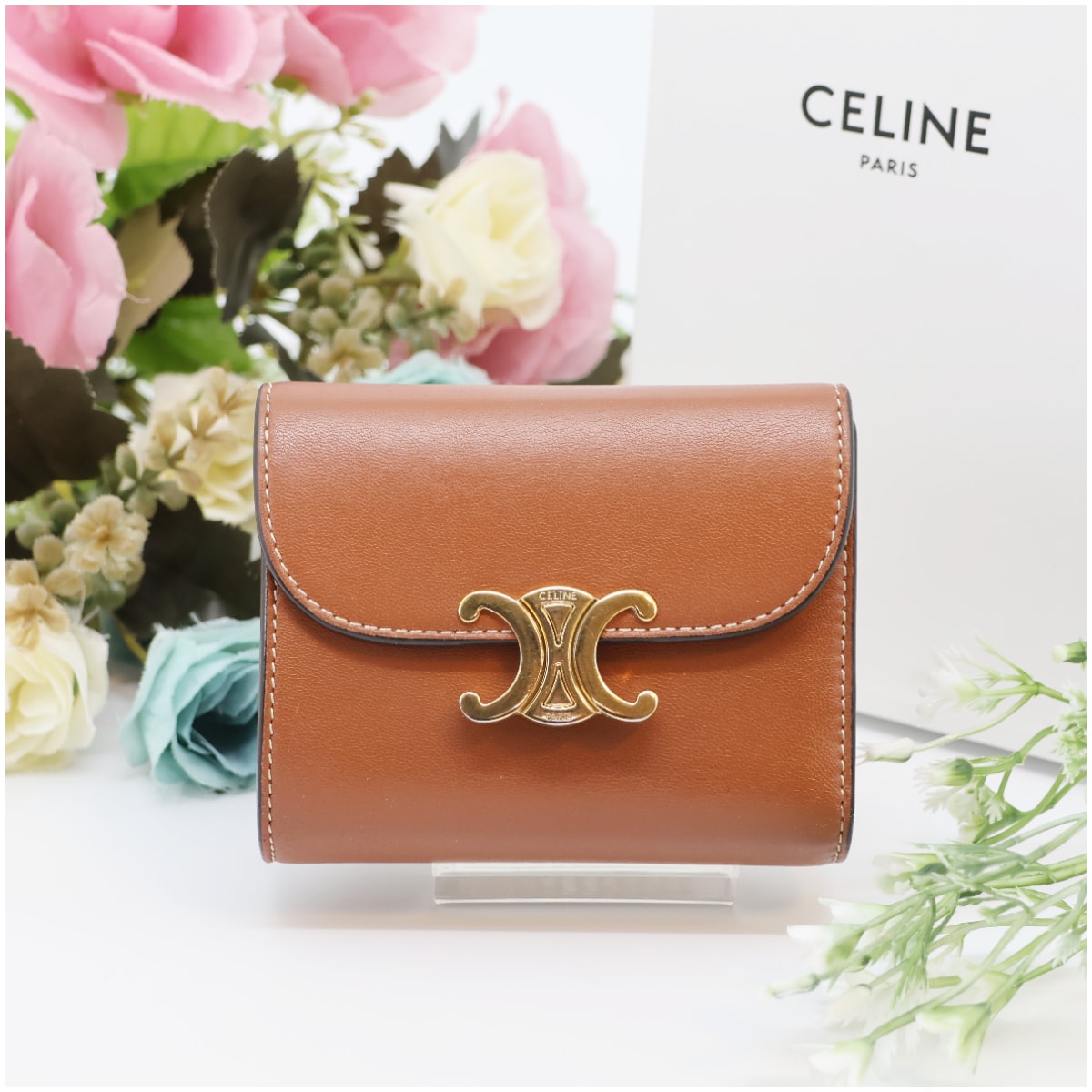 CELINE　3つ折り財布　スモール フォールデッド　マルチファンクション セリーヌ/3つ折り財布/スモール フォールデッドマルチファンクション