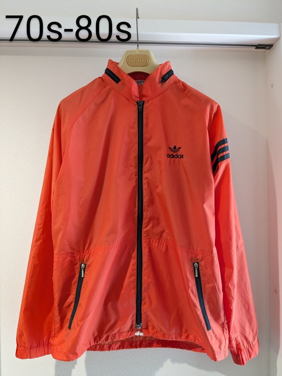 adidas デサント社 ナイロンジャケット ヴィンテージ ウインドブレーカー 70年代 80年代 アディダス