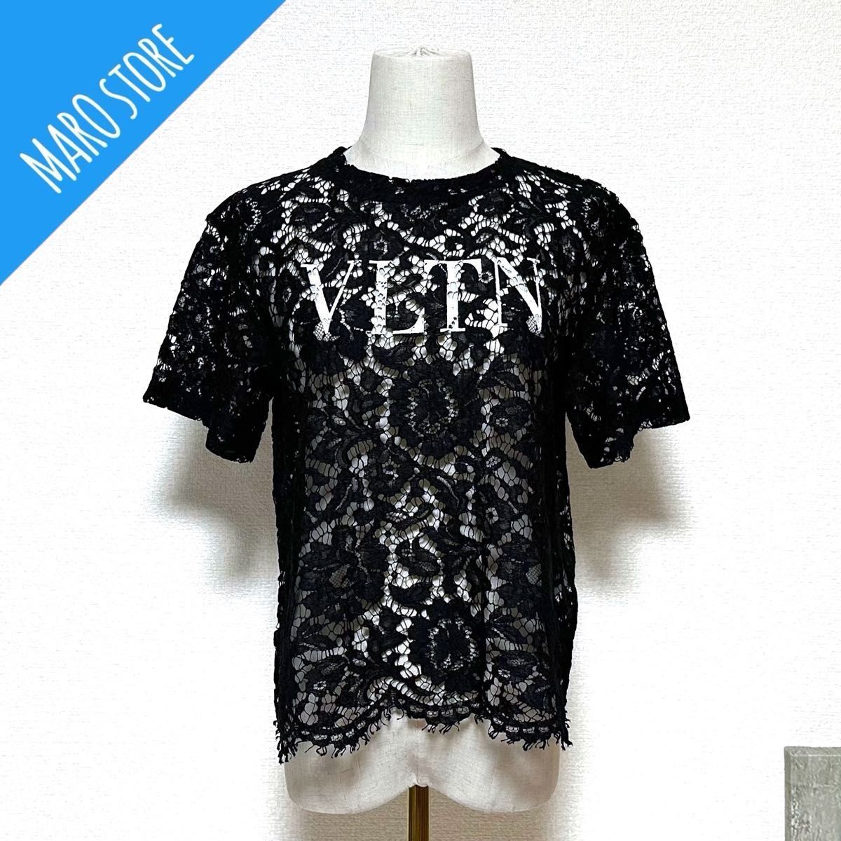 目立った傷や汚れなし】【超美品】VALENTINO VLTN ロゴ フラワー