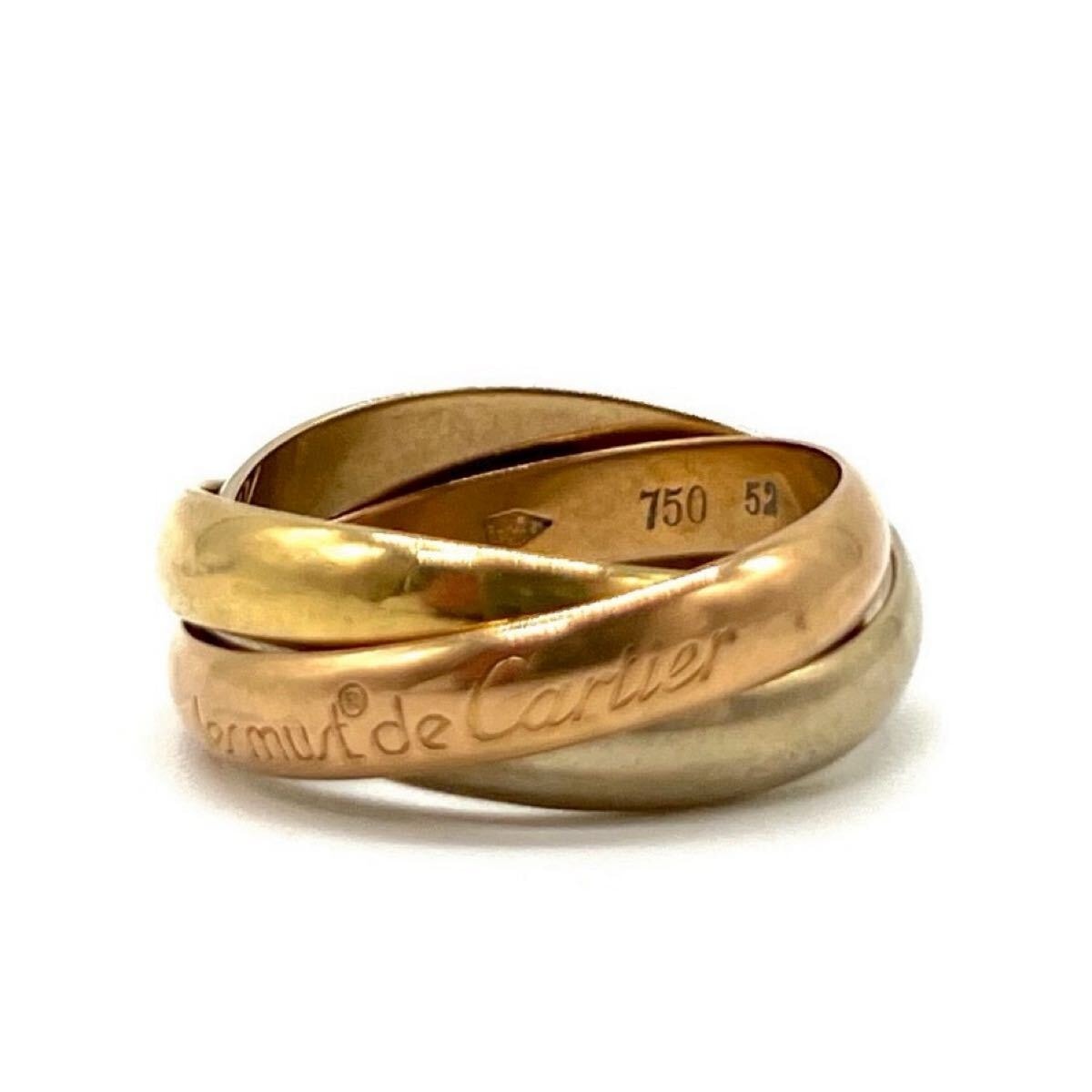 Cartier　カルティエ　トリニティリング　52　12号　750　7.8ｇ　k18　スリーカラー　レディース　指輪
