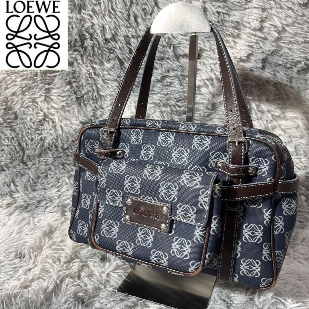 [大人気]　ロエベ　LOEWE　ハンドバッグ　総柄　アナグラム　ポーチ