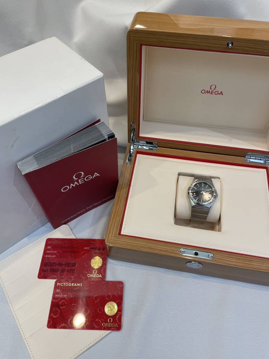 オメガ OMEGA コンステレーション コーアクシャル 腕時計 自動巻き メンズ ブラック文字盤 38mm 123.10.35.20.01.001 保証書付