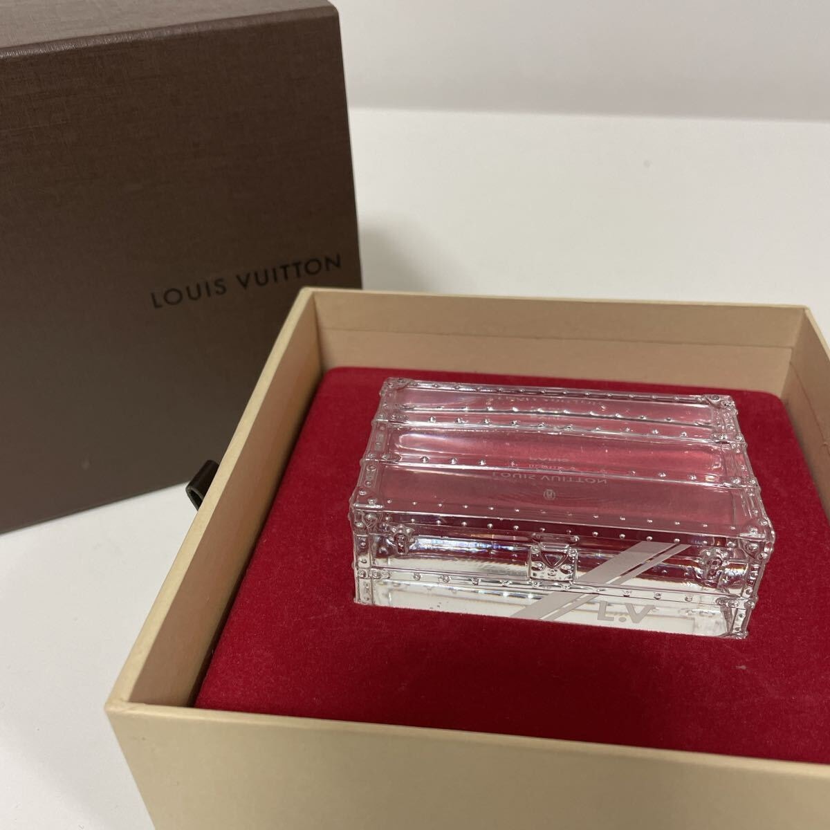 LOUIS VUITTON トランク モチーフ クリスタル ペーパーウェイト LOUIS VUITTON トランク モチーフ クリスタル ペーパーウェイト