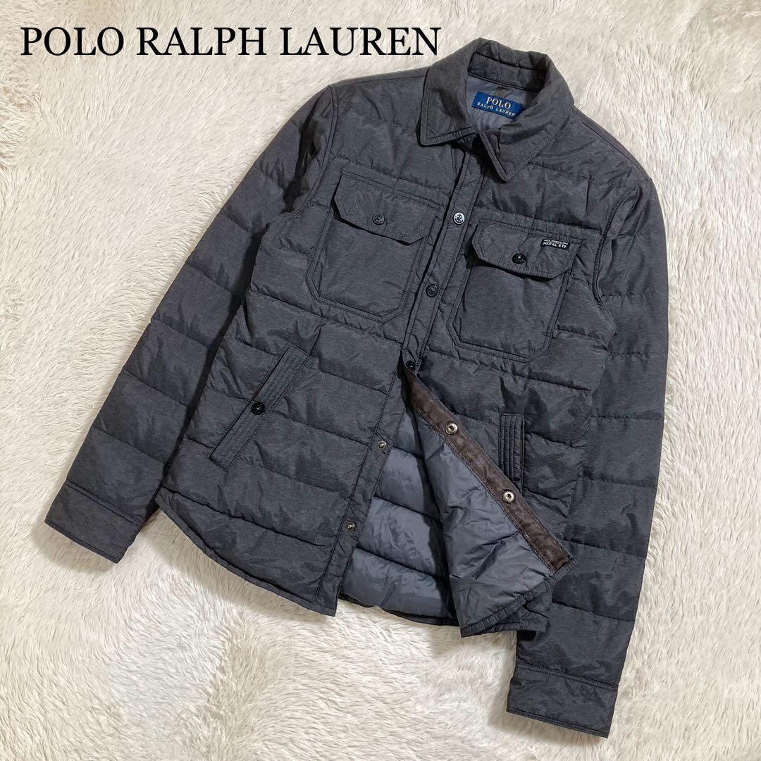 美品 POLO RALPH LAUREN ポロラルフローレン ダウンジャケット CPOシャツ POLOロゴ XS