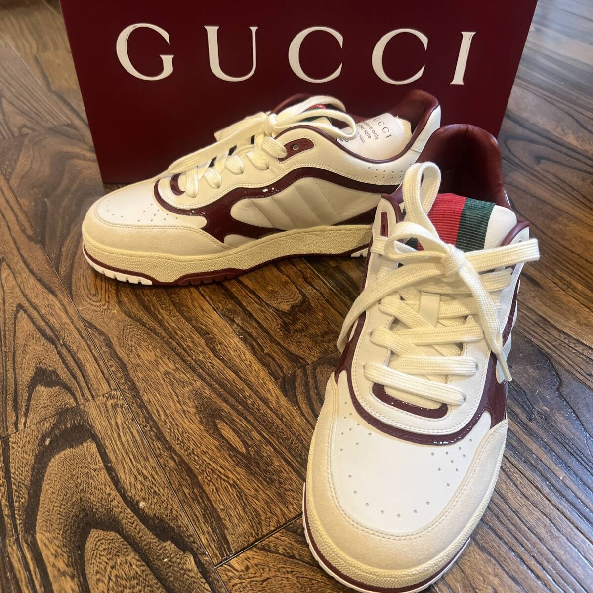 【新品】グッチ GUCCI リウェブ スニーカー 本革 サイズ27㎝