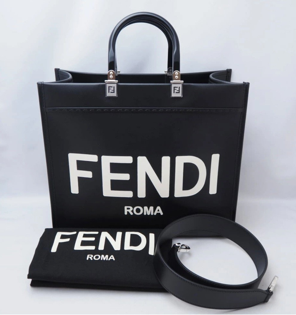 【新品未使用】フェンディ サンシャイン ミディアム ブラック　トート