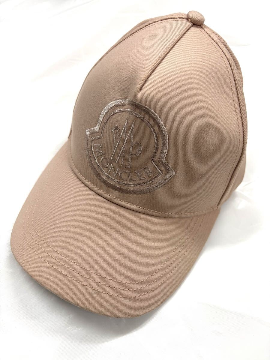 21SS MONCLER モンクレール キャップ G10933B73210 BERRETTO ピンク 帽子 デカワッペン ロゴ